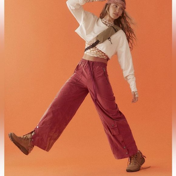 Free People stadium pants in henna M NWT - Picture 3 of 6